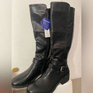 Croft & Barrow NEW blk Knee High Riding Boots w/o box. SIZE 11. Nonsmoking home.